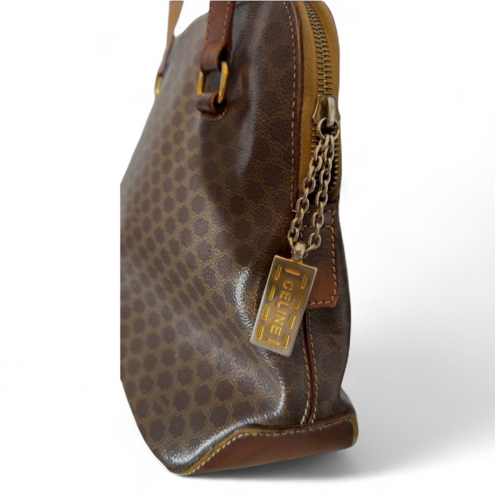 Celine Macadam Canvas Shoulder Bag Vintage, Leather Trim - Picture 7 of 14